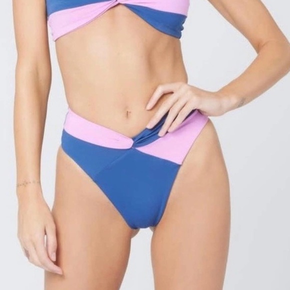 L*Space Nancy Lee Bitsy Bikini Bottom Color: Indigo/Rosebud - Picture 6 of 15